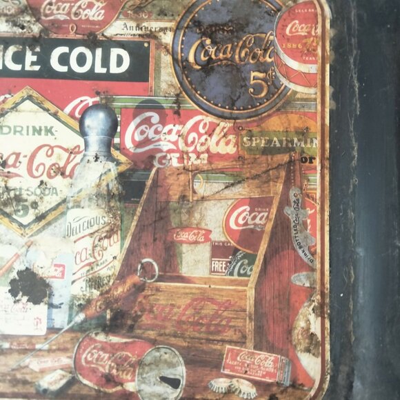 Coca Cola Tray Through The Years Limited Edition 1990 Sandra Porter Shabby Rusty - Picture 5 of 9